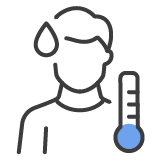 発熱 風邪を引いた アイコン